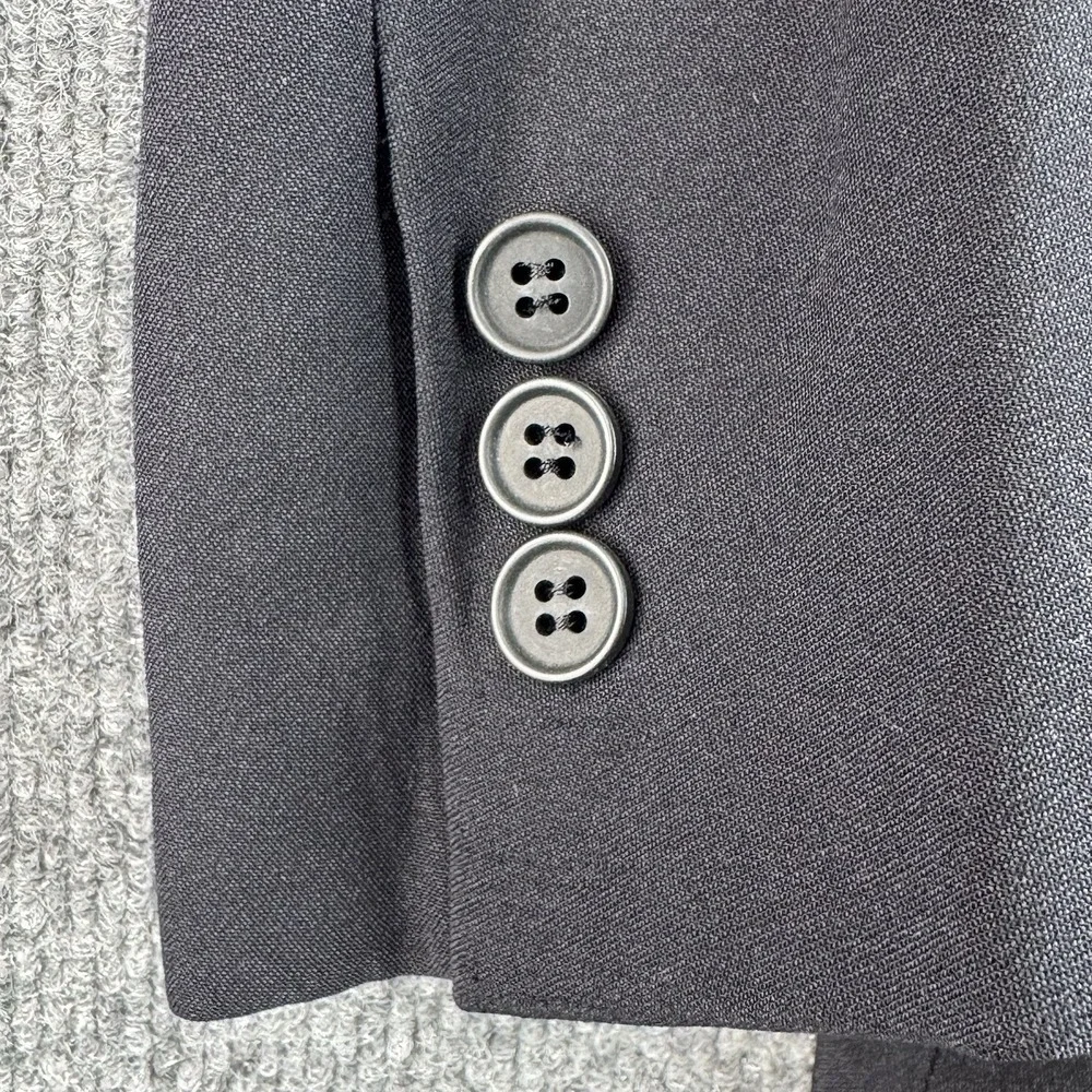 Armani Collezioni Sport Coat Blazer Men's 40R Black Wool Silk 1 Button Italy
